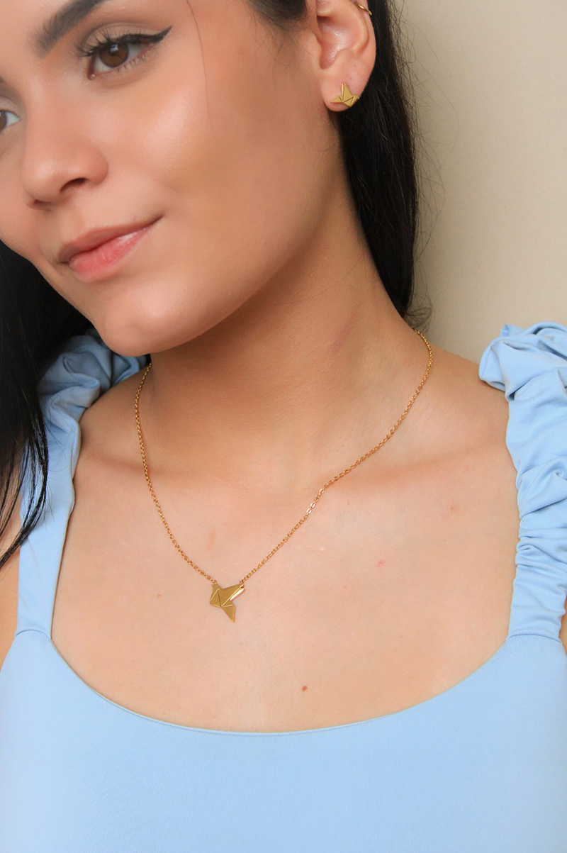 SET ARETES Y COLLAR PALOMITA