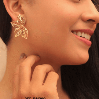 ARETE DORADO MEDIA FLOR