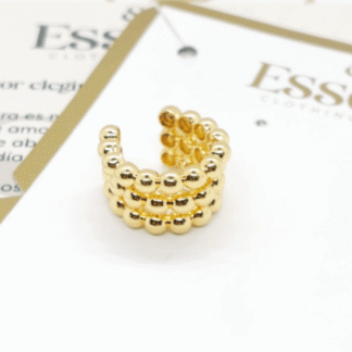 EAR CUFF BOLAS DORADAS