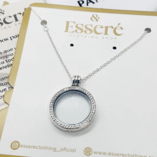 RELICARIO PANDORA CÍRCULO CON BRILLO