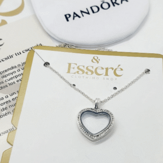RELICARIO PANDORA CORAZÓN CON BRILLO